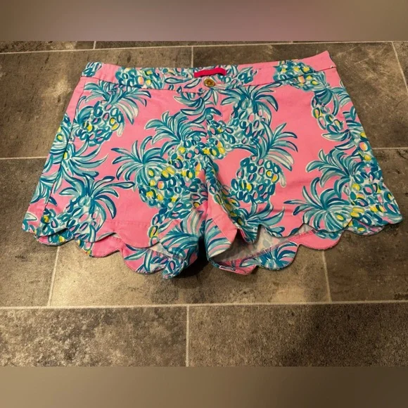Lilly Pulitzer Buttercup Shorts Pelican Pink Beat the Heat Shorts Size 14 GUC - Picture 2 of 7